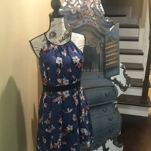 Loft Blue Floral Dress